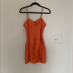 VS Orange slip dress